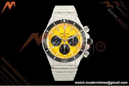 Breitling - Super Chronomat B01 44mm SS/SS Yellow Dial TF A7750 Mod
