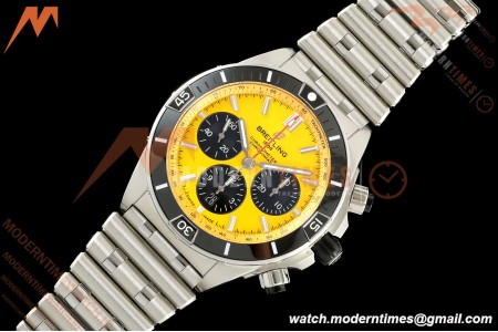 Breitling - Super Chronomat B01 44mm SS/SS Yellow Dial TF A7750 Mod