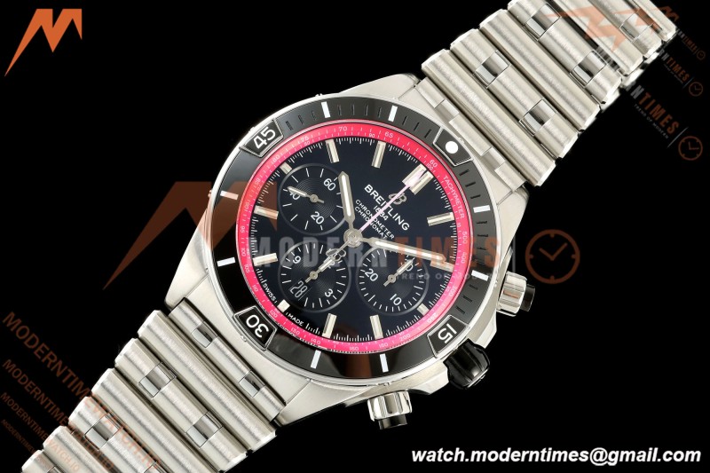 Breitling - Super Chronomat B01 Year of The Dragon 44mm SS/SS Blk/Purp Dial TF A7750 Mod