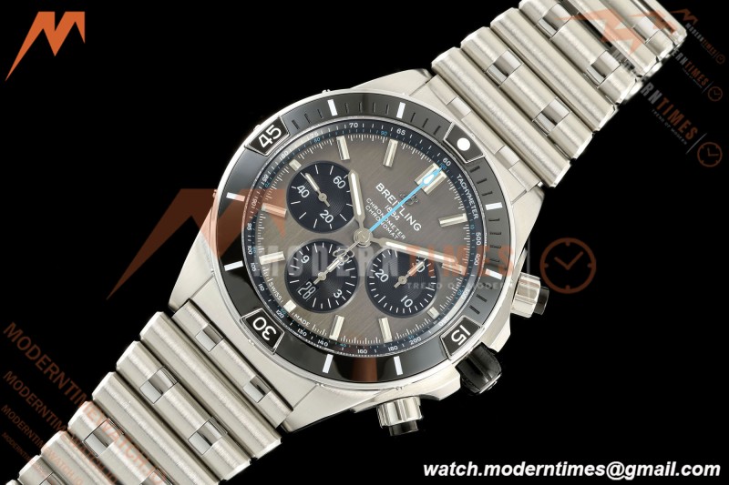 Breitling - Super Chronomat B01 44mm SS/SS Grey Dial TF A7750 Mod