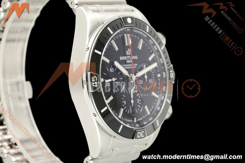 Breitling - Super Chronomat B01 44mm SS/SS Black Dial TF A7750 Mod