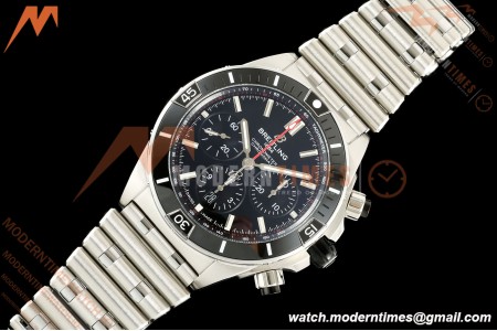 Breitling - Super Chronomat B01 44mm SS/SS Black Dial TF A7750 Mod