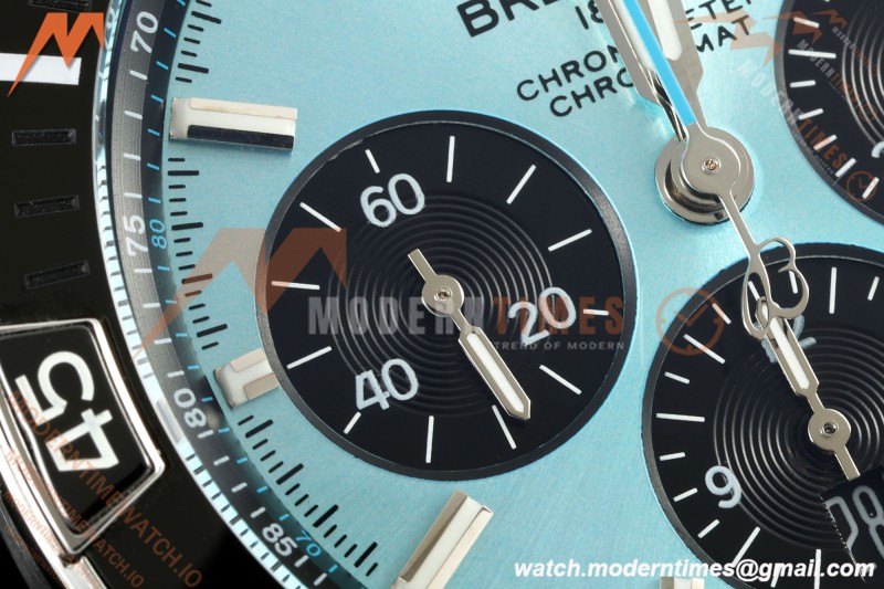 Breitling - Super Chronomat B01 44mm SS/SS Ice Blue Dial TF A7750 Mod