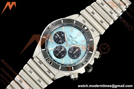 Breitling - Super Chronomat B01 44mm SS/SS Ice Blue Dial TF A7750 Mod