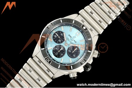 Breitling - Super Chronomat B01 44mm SS/SS Ice Blue Dial TF A7750 Mod