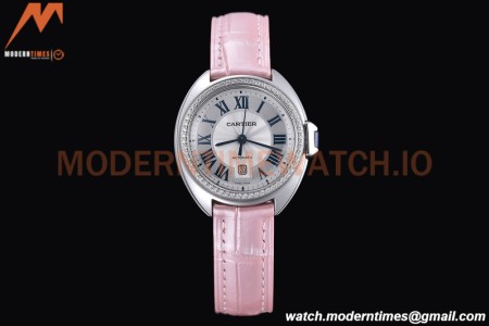 Cartier - Cle De Cartier 31mm Diamond SS/LE White/Rmn RXWF Swiss Eta2671