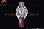 Cartier - Cle De Cartier 31mm SS/LE White/Rmn Red Strap RXWF Swiss Eta2671