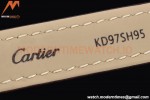 Cartier - Cle De Cartier 31mm SS/LE White/Rmn Red Strap RXWF Swiss Eta2671
