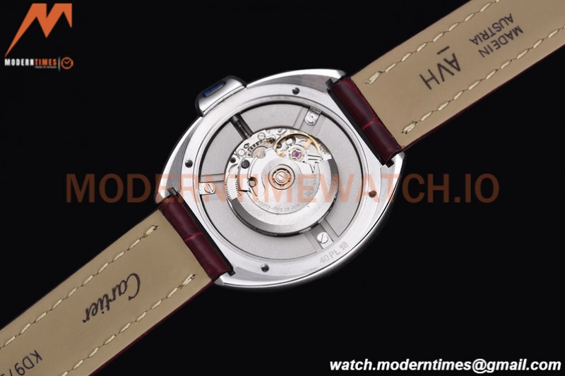 Cartier - Cle De Cartier 31mm SS/LE White/Rmn Red Strap RXWF Swiss Eta2671