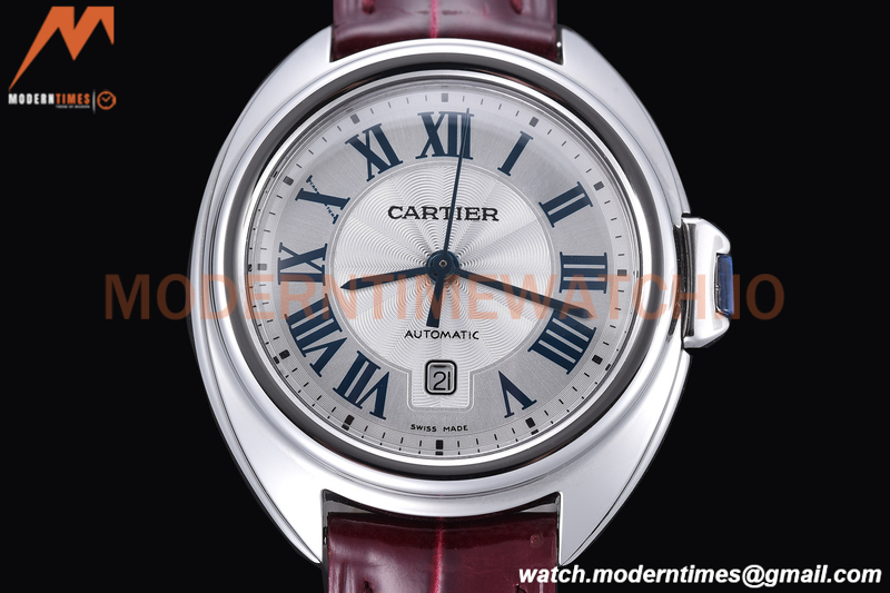 Cartier - Cle De Cartier 31mm SS/LE White/Rmn Red Strap RXWF Swiss Eta2671