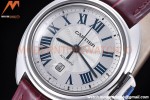 Cartier - Cle De Cartier 31mm SS/LE White/Rmn Red Strap RXWF Swiss Eta2671