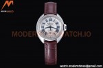 Cartier - Cle De Cartier 31mm Diamond SS/LE White/Rmn Red Strap RXWF Swiss Eta2671