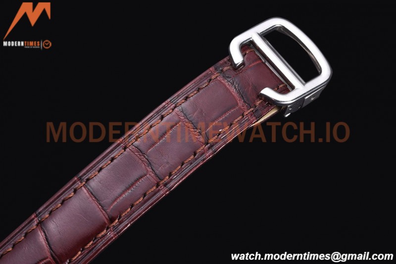 Cartier - Cle De Cartier 31mm Diamond SS/LE White/Rmn Red Strap RXWF Swiss Eta2671