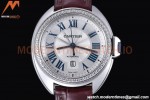 Cartier - Cle De Cartier 31mm Diamond SS/LE White/Rmn Red Strap RXWF Swiss Eta2671
