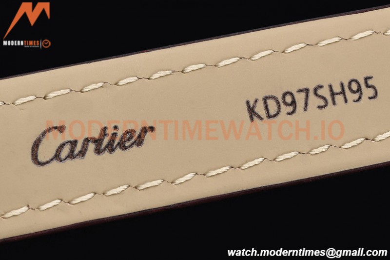 Cartier - Cle De Cartier 31mm Diamond SS/LE White/Rmn Red Strap RXWF Swiss Eta2671