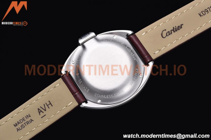 Cartier - Cle De Cartier 31mm Diamond SS/LE White/Rmn Red Strap RXWF Swiss Eta2671