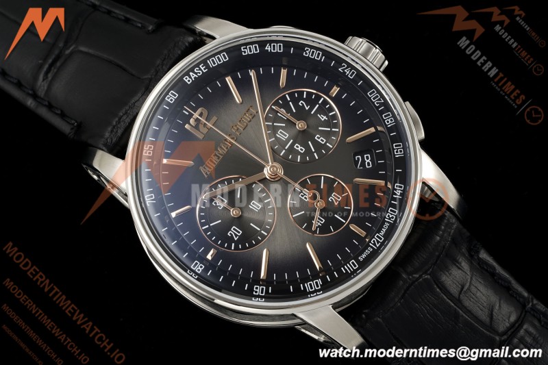 Audemars Piguet - Code 11.59 Chrono 26393CR 41mm SS/LE Smoked Gray Dial APSF SA4401 | 오데마 피게 - 코드 11.59 크로노그래프 26393CR 41mm 스테인리스 스틸/가죽 스트랩 스모크 그레이 다이얼 APSF SA4401