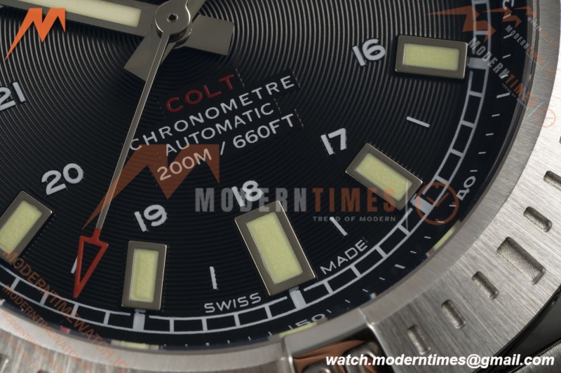 Breitling - Colt Automatic 44mm SS/SS Blk/Stk TF V2 A2824