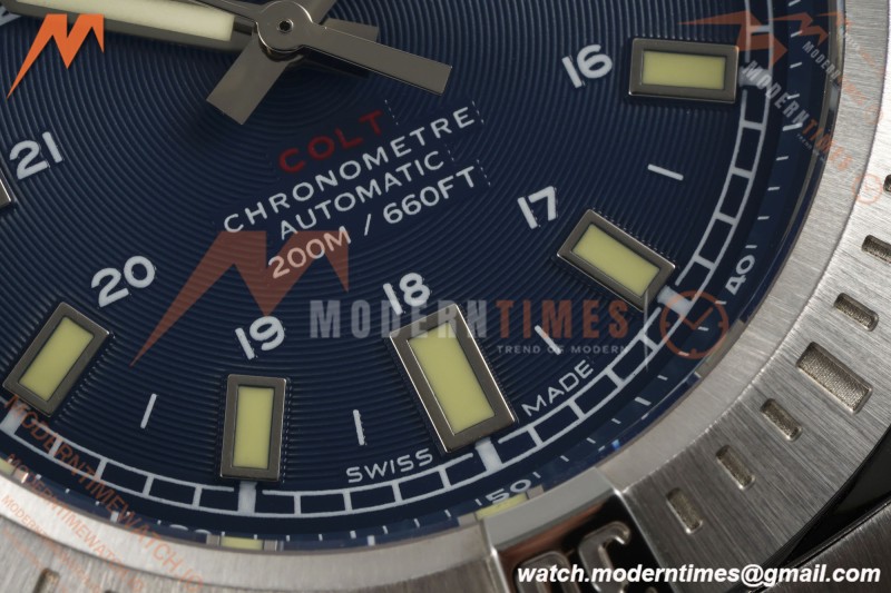Breitling - Colt Automatic 44mm SS/SS Blue/Stk TF V2 A2824
