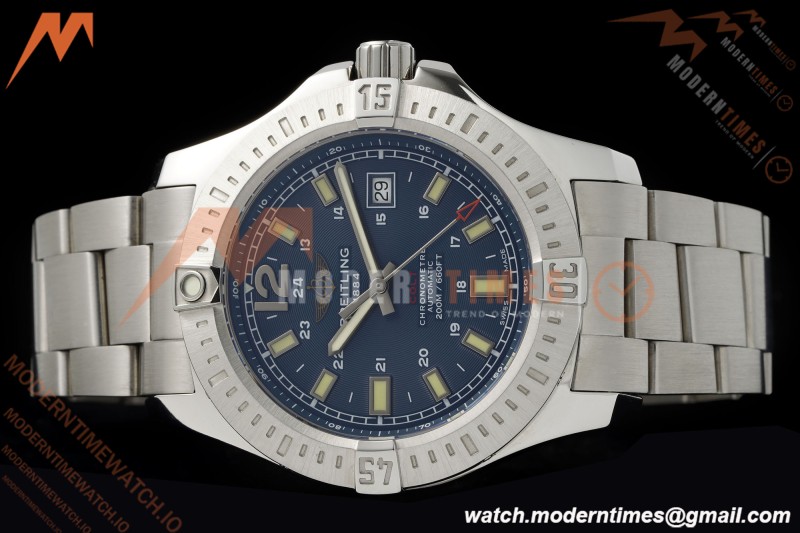 Breitling - Colt Automatic 44mm SS/SS Blue/Stk TF V2 A2824