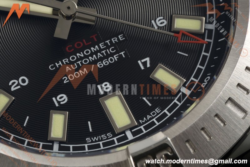 Breitling - Colt Automatic 44mm SS/RU Blk/Stk TF V2 A2824