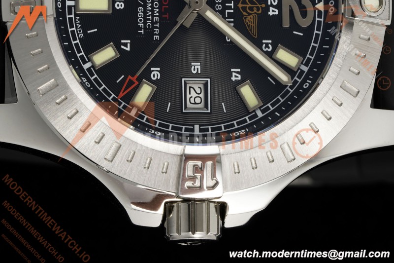 Breitling - Colt Automatic 44mm SS/RU Blk/Stk TF V2 A2824