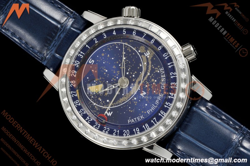 Patek Philippe - Grand Complications 6104G 44mm Celestial Blue SS/LE Dia/Num MY9015 Mod