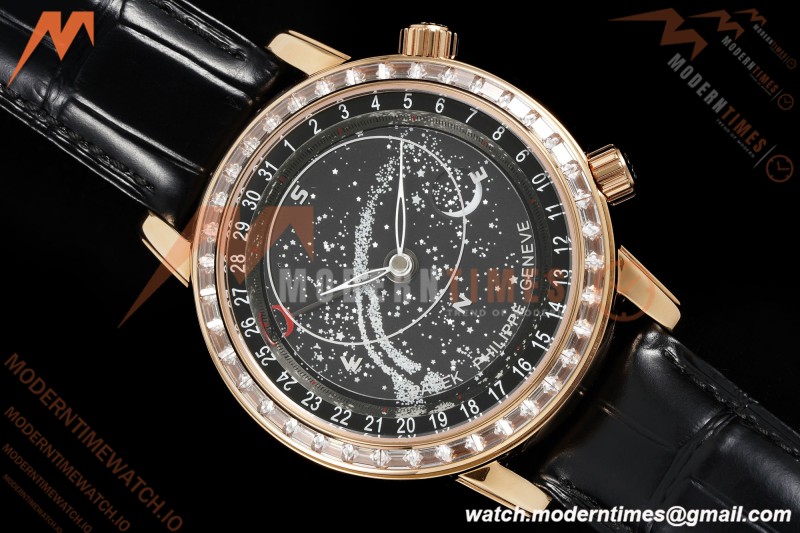 Patek Philippe - Grand Complications 6104R 44mm Celestial Black RG/LE Dia/Num MY9015 Mod