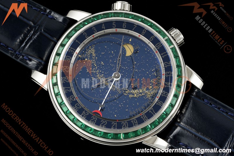 Patek Philippe - Grand Complications 6104 44mm Green Dia SS/LE Celestial Blue Dial PPF A240