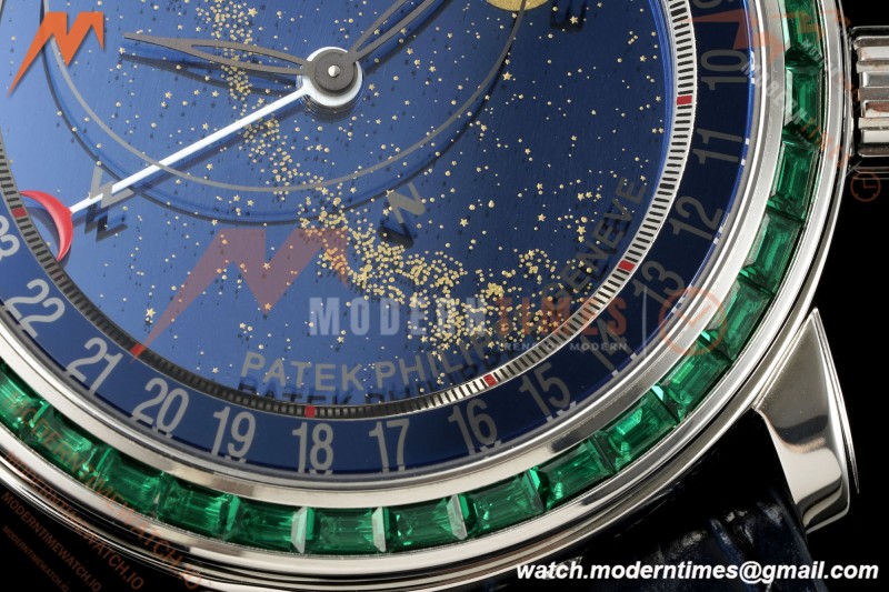 Patek Philippe - Grand Complications 6104 44mm Green Dia SS/LE Celestial Blue Dial PPF A240