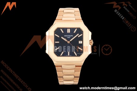 Patek Philippe - Cubitus 5821 45mm RG/RG Dark Blue Stick Dial GRF A330