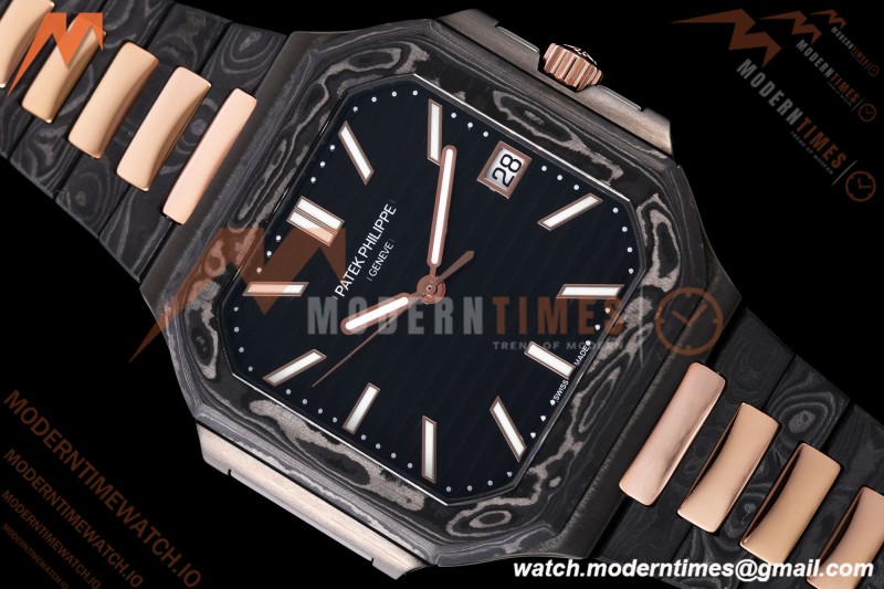 Patek Philippe - Cubitus 7128 40mm Black Carbon/RG Black Dial DIWF A324
