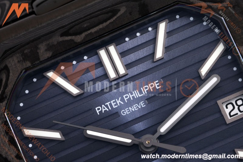 Patek Philippe - Cubitus 7128 40mm Black Carbon Blue Dial DIWF A324