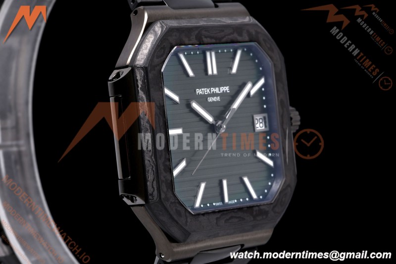 Patek Philippe - Cubitus 7128 40mm Black Carbon Green Dial DIWF A324