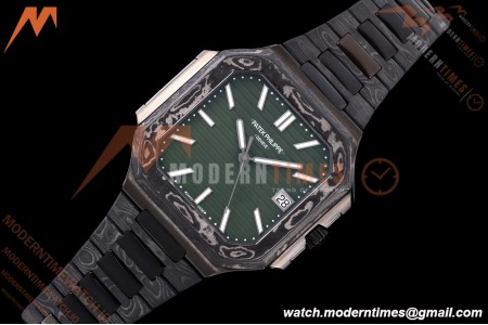 Patek Philippe - Cubitus 7128 40mm Black Carbon Green Dial DIWF A324