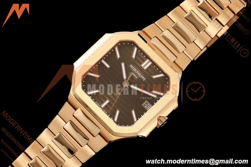 Patek Philippe - Cubitus 7128 40mm RG/RG Brown Stick Dial BBF DD330