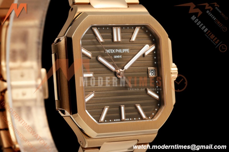 Patek Philippe - Cubitus 7128 40mm RG/RG Brown Stick Dial BBF DD330