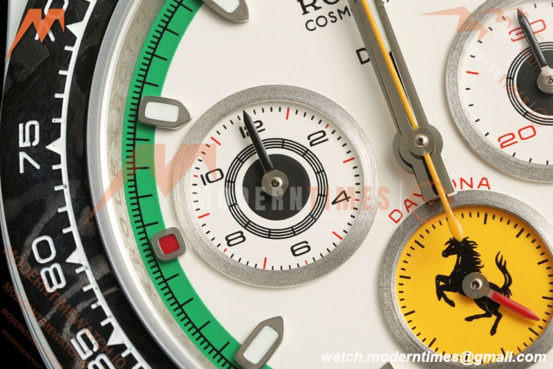 Rolex - Daytona 40mm DiW Ferrari Edition White Carbon Fiber FC/NY Red/Grn/Yelw White Italy Dial DIWF DD4801