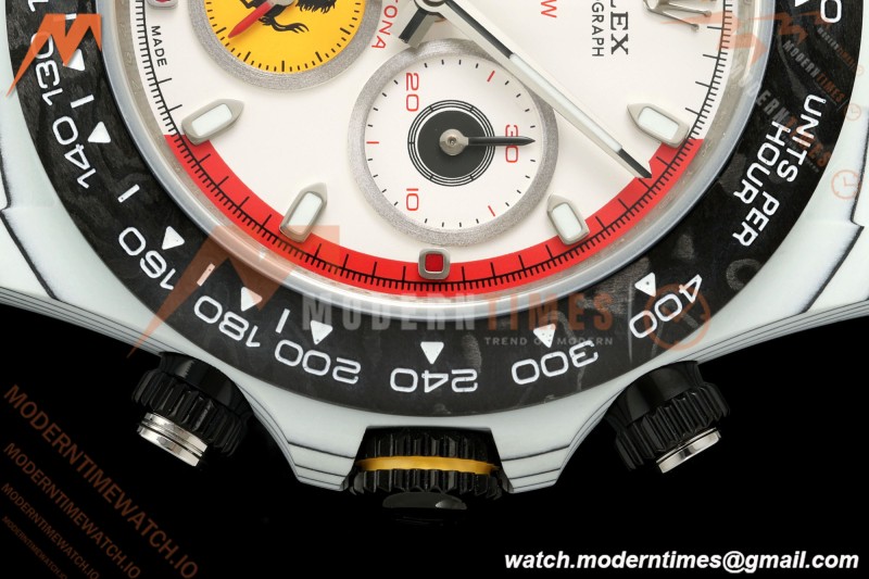 Rolex - Daytona 40mm DiW Ferrari Edition White Carbon Fiber FC/NY Red/Grn/Yelw White Italy Dial DIWF DD4801