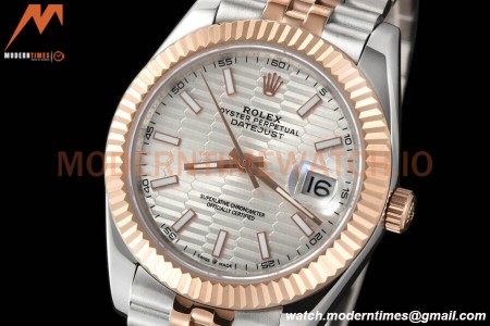 Rolex - Datejust 126331 41mm Jub Flt RG/SS P-Silv/Stk GDF MY8215