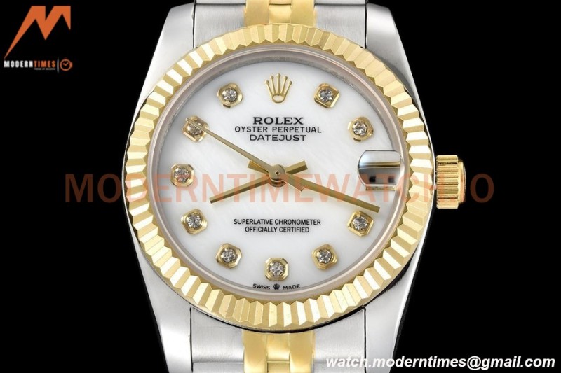 Rolex - Datejust Ladies 278273 31mm Jub Flt YG/SS Mop/Dia GDF MY8215