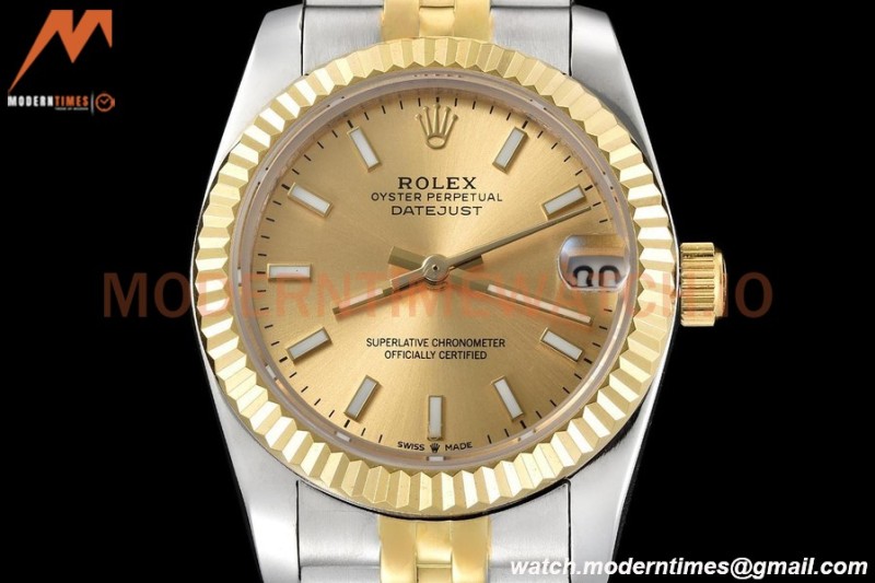 Rolex - Datejust Ladies 278273 31mm Jub Flt YG/SS Gold/Stk GDF MY8215