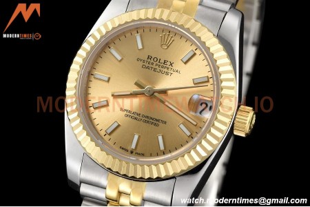 Rolex - Datejust Ladies 278273 31mm Jub Flt YG/SS Gold/Stk GDF MY8215