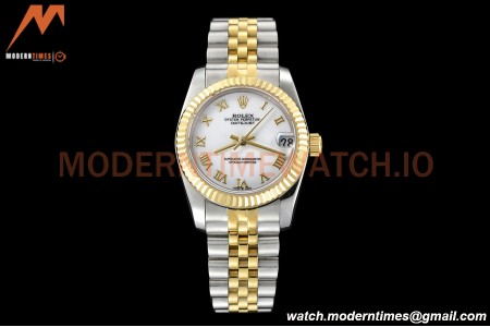 Rolex - Datejust Ladies 278273 31mm Jub Flt YG/SS Wht/Rmn GDF MY8215