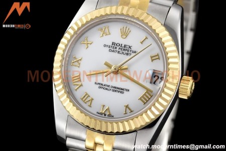 Rolex - Datejust Ladies 278273 31mm Jub Flt YG/SS Wht/Rmn GDF MY8215