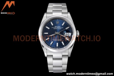 Rolex - Datejust 36mm 126200 Oys Smt 904L SS/SS Blue/Stk VSF VS3235
