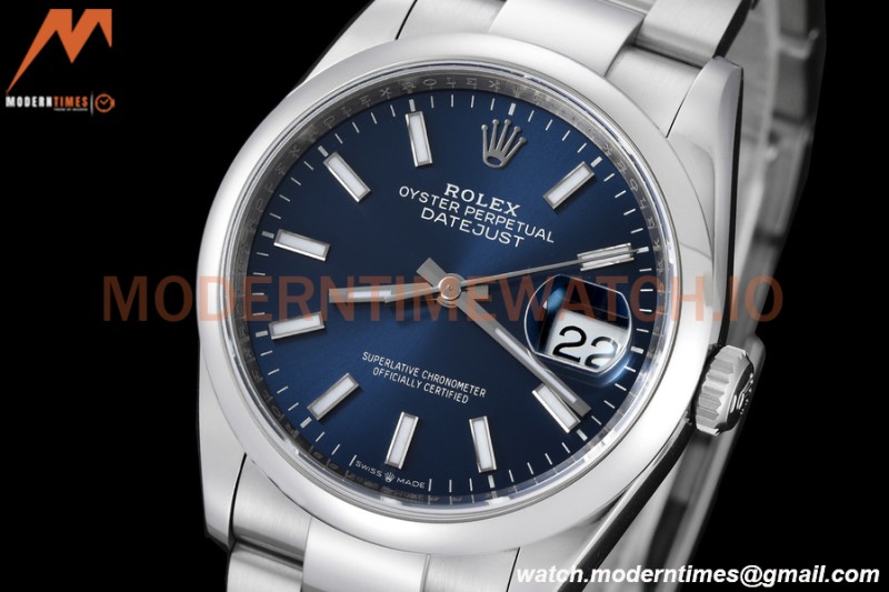 Rolex - Datejust 36mm 126200 Oys Smt 904L SS/SS Blue/Stk VSF VS3235