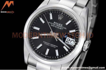 Rolex - Datejust 36mm 126200 Oys Smt 904L SS/SS Black/Stk VSF VS3235