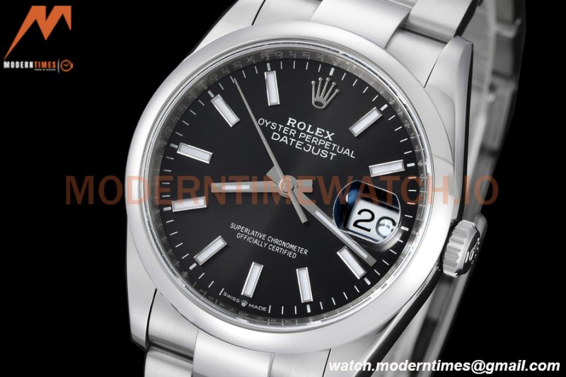 Rolex - Datejust 36mm 126200 Oys Smt 904L SS/SS Black/Stk VSF VS3235