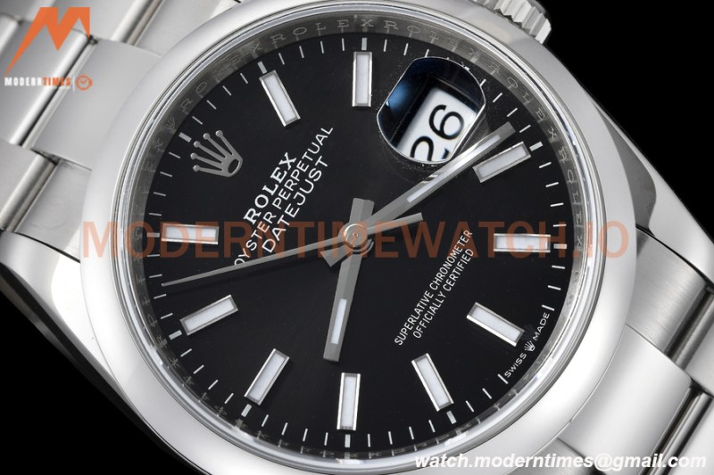Rolex - Datejust 36mm 126200 Oys Smt 904L SS/SS Black/Stk VSF VS3235